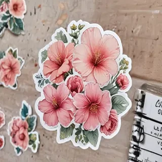 aesthetic flower stickers