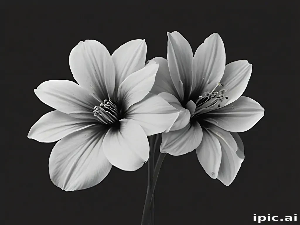 flower png black and white