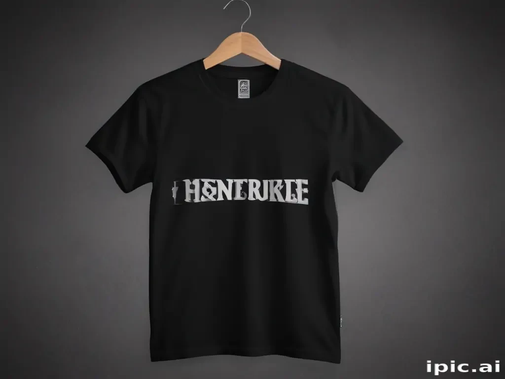 black tee mockup