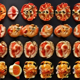 animated food