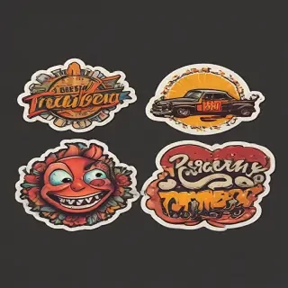 vintage stickers png