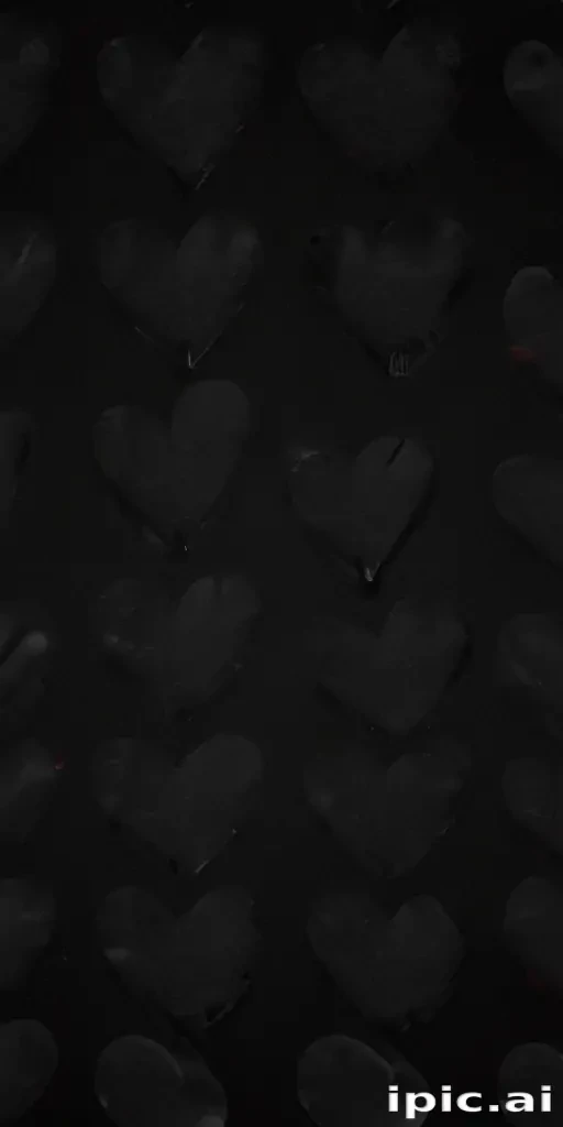 black wallpaper heart