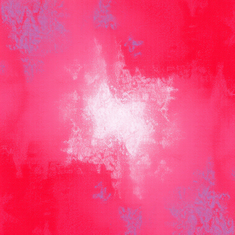 Generate an abstract image with a textured background in vibrant red and blue tones, featuring a soft white central area, using a DSLR camera with a 50mm lens, aperture f/2.8, shutter speed 1/125s, ISO 100, shot from a top-down angle in natural light.