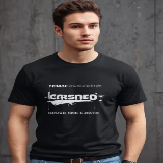 mockup tshirt black