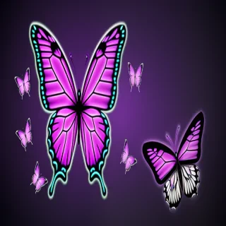 neon purple butterfly aesthetic