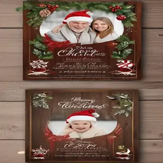 christmas card template psd