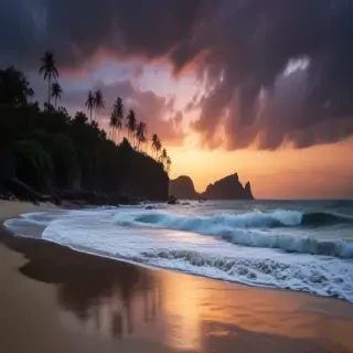 dark beach wallpaper