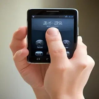 hand holding cell phone