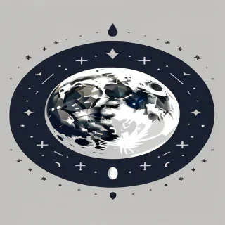 moon line art