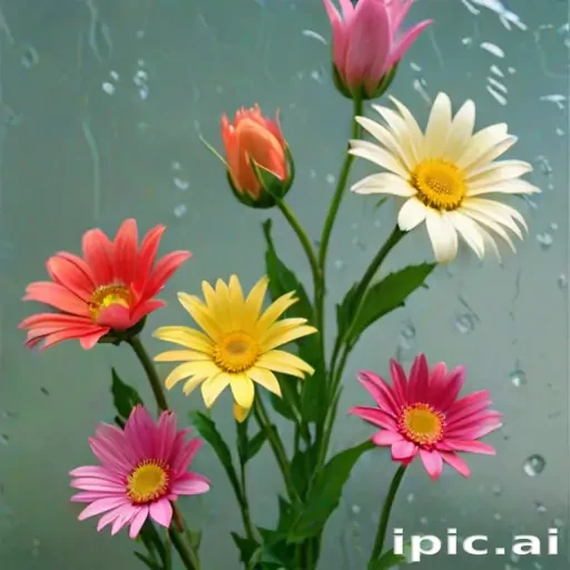 flowers behind glass wallpaper