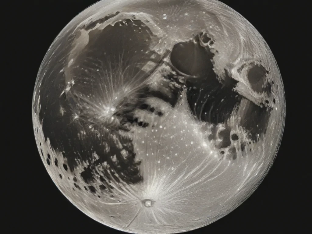 drawing of the moon