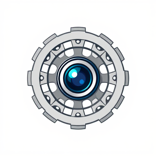design a high-resolution gear wheel illustration with a clean and modern look, using a DSLR camera with a 50mm lens, f/8 aperture, ISO 200, soft natural lighting, and centered composition