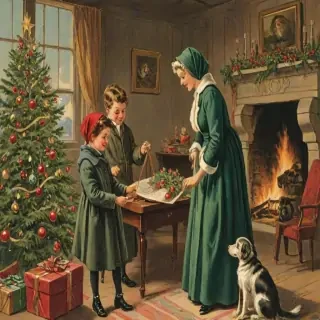 vintage christmas illustration