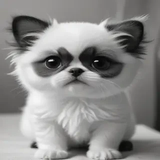 cute black and white