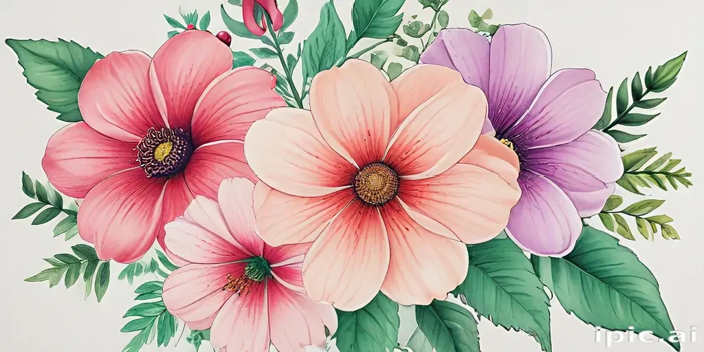 flowers to draw in color