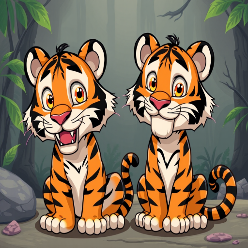 cartoon tigers