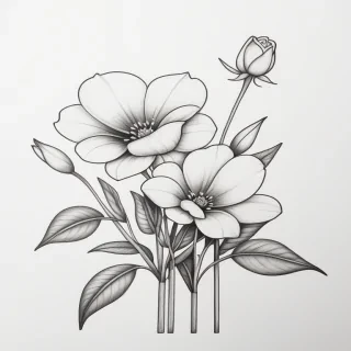 flowers to draw in color