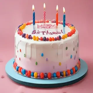 transparent birthday cake
