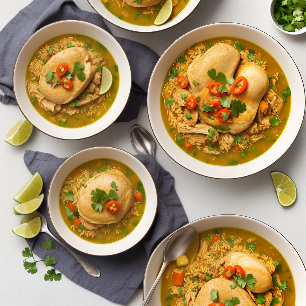 sopa de arroz con pollo