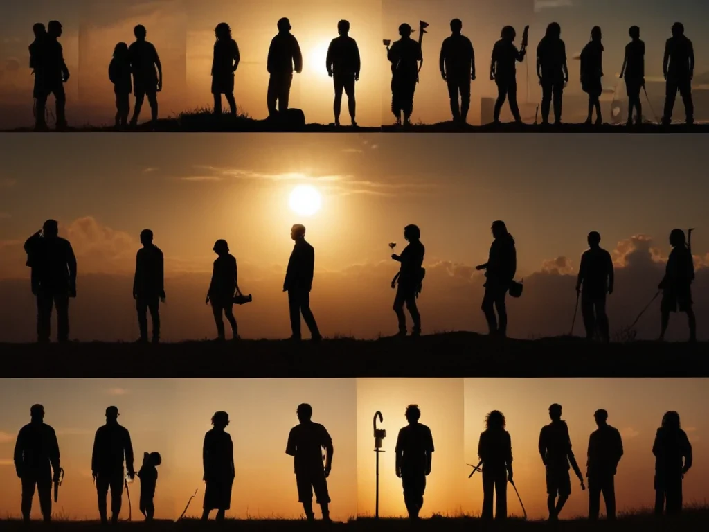 people silhouettes