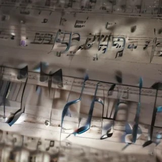 transparent music notes