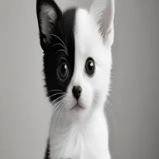 cute black and white