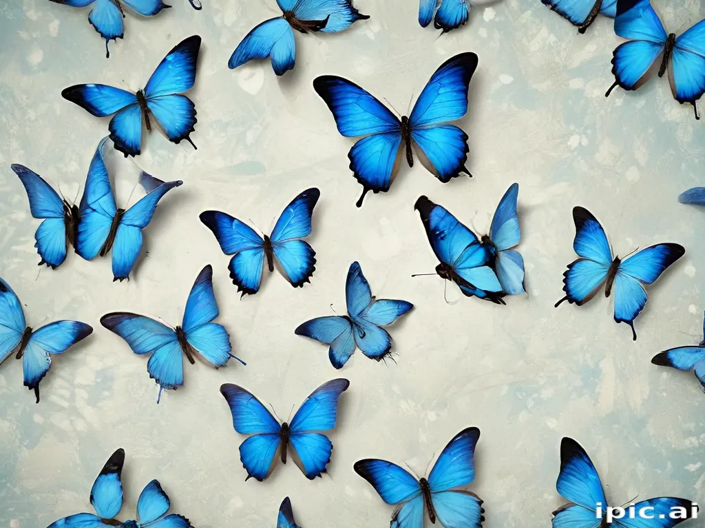 blue butterfly background