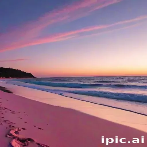 pink beach sunset
