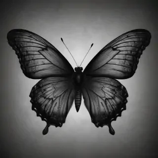 black butterfly outline