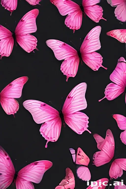 pink butterflies png