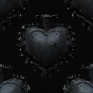 aesthetic black heart wallpaper