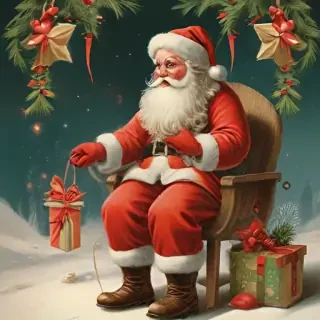 vintage christmas images to print