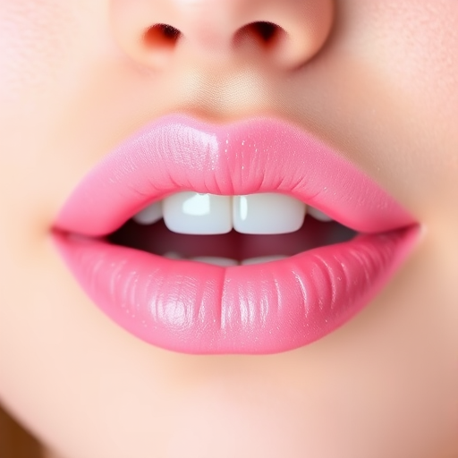 Whimsical Cotton Candy lip shade presenting a pastel pink tone, sparkly finish, and sweet fragrance, perfect for playful and youthful makeup concepts