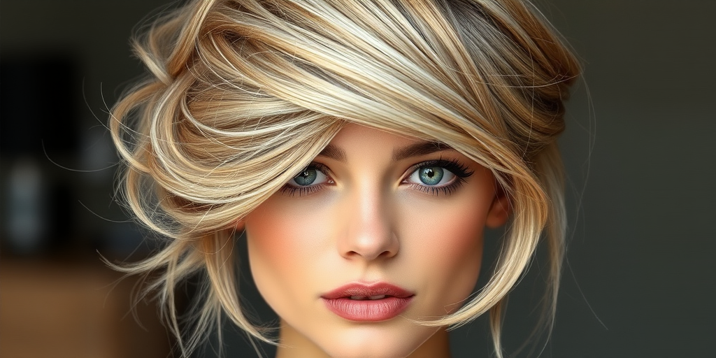 Sophisticated ash blonde French twist with wispy tendrils framing the face, exuding timeless elegance and refined beauty