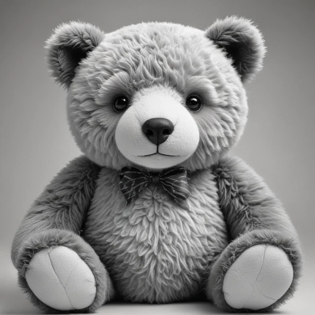 teddy bear clipart black and white