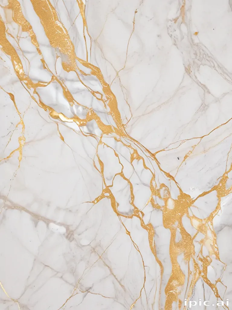 white and gold marble background