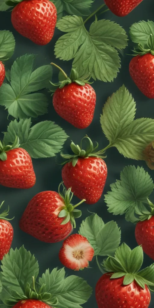 strawberry wallpaper aesthetic