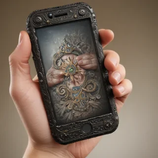 hand holding cell phone