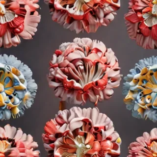 half brain half flowers