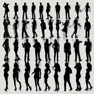 people silhouettes