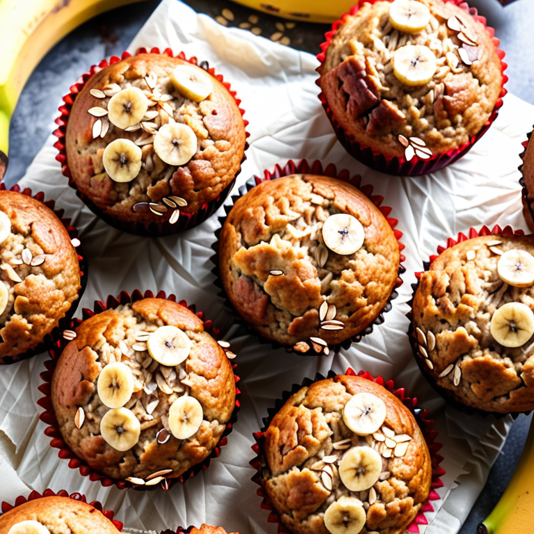 3 ingredient banana oatmeal muffins