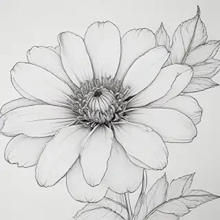 flower line art