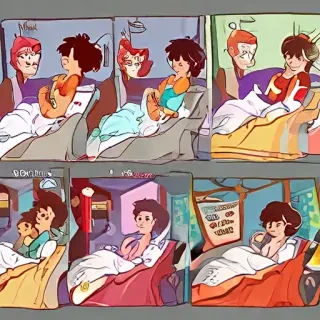 sleeping in cartoons