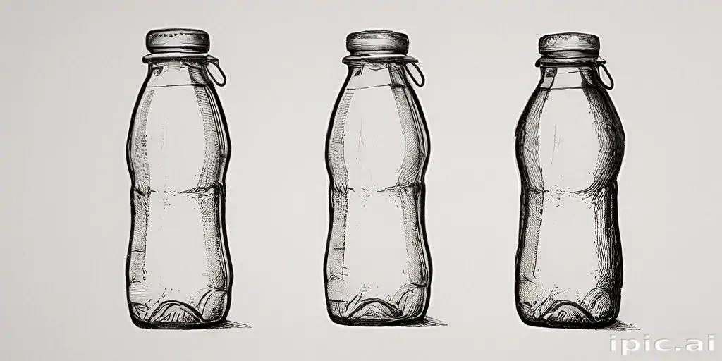 water bottle drawing