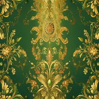 gold and green background