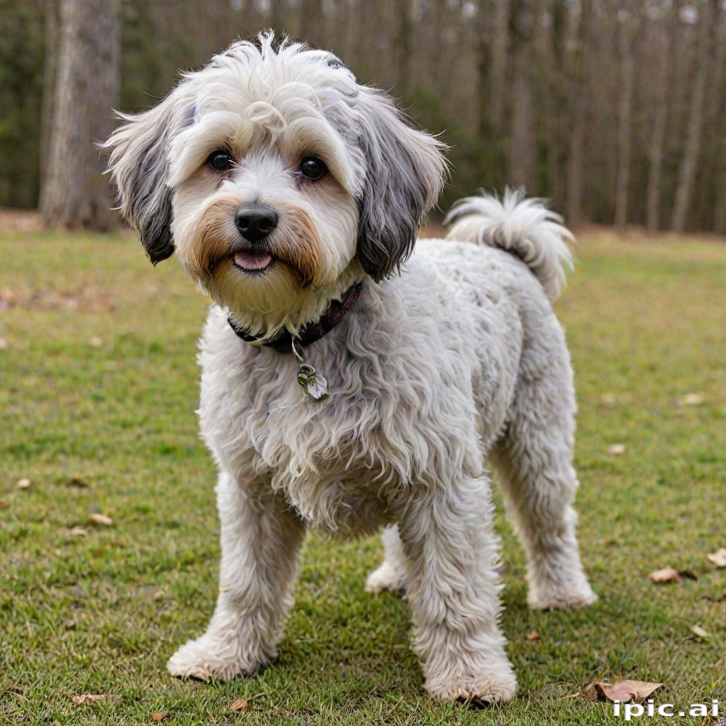 A Playful and Adorable Dog Enjoying a Sunny Day Outdoors in Nature.