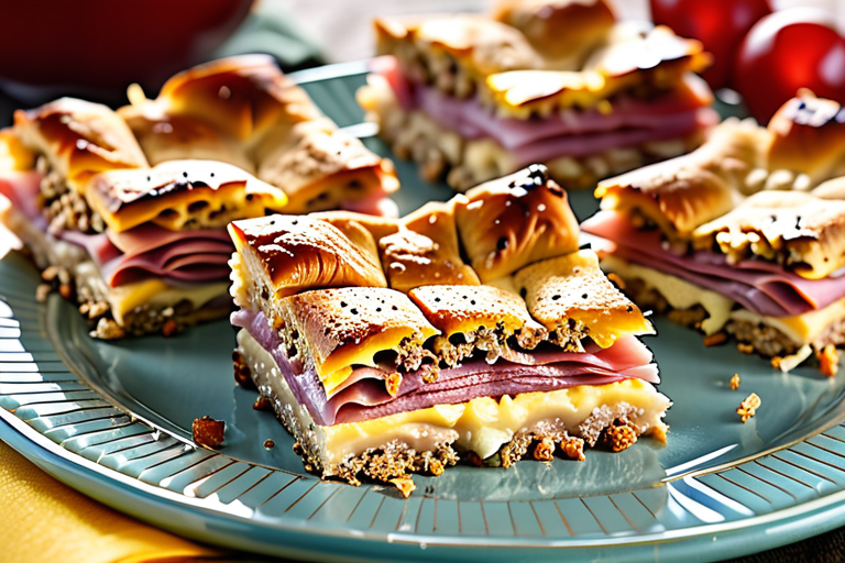 breakfast bars ham and cheese