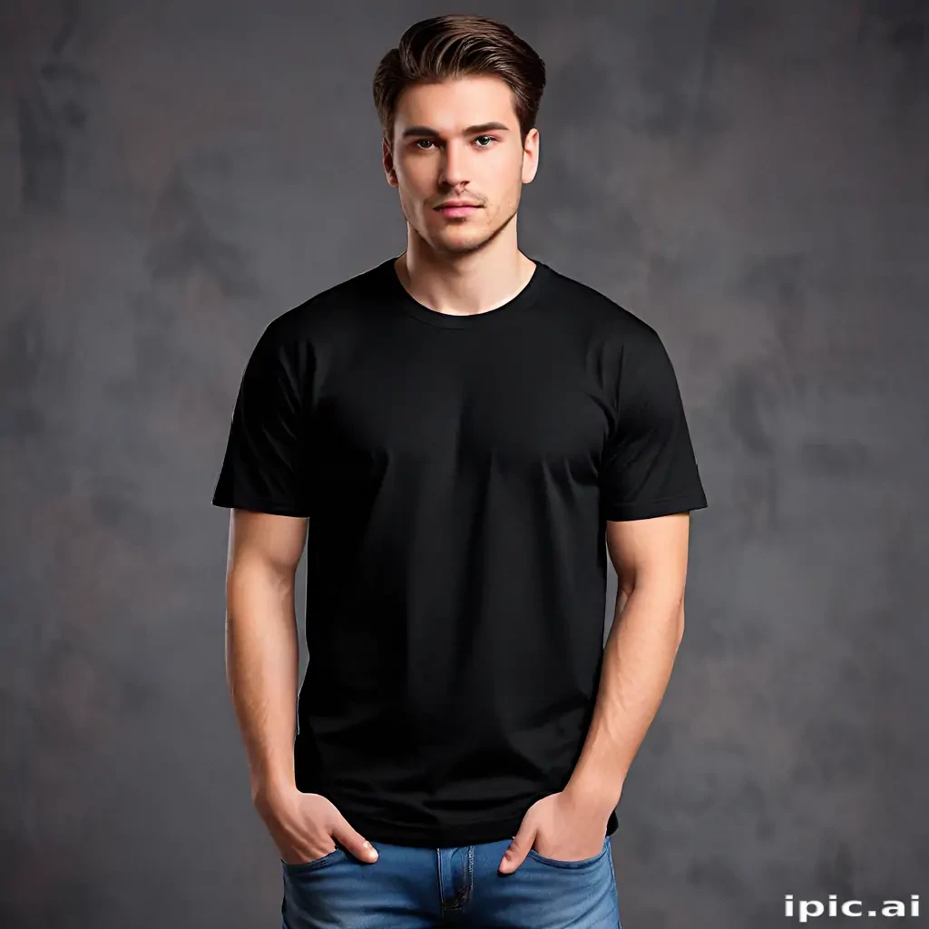 black t shirt mockup free