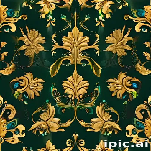 gold and green background