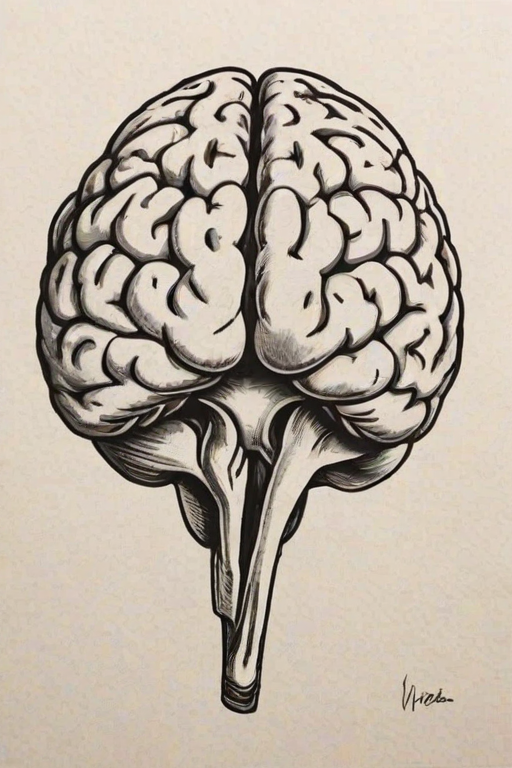 pic of brain drawing